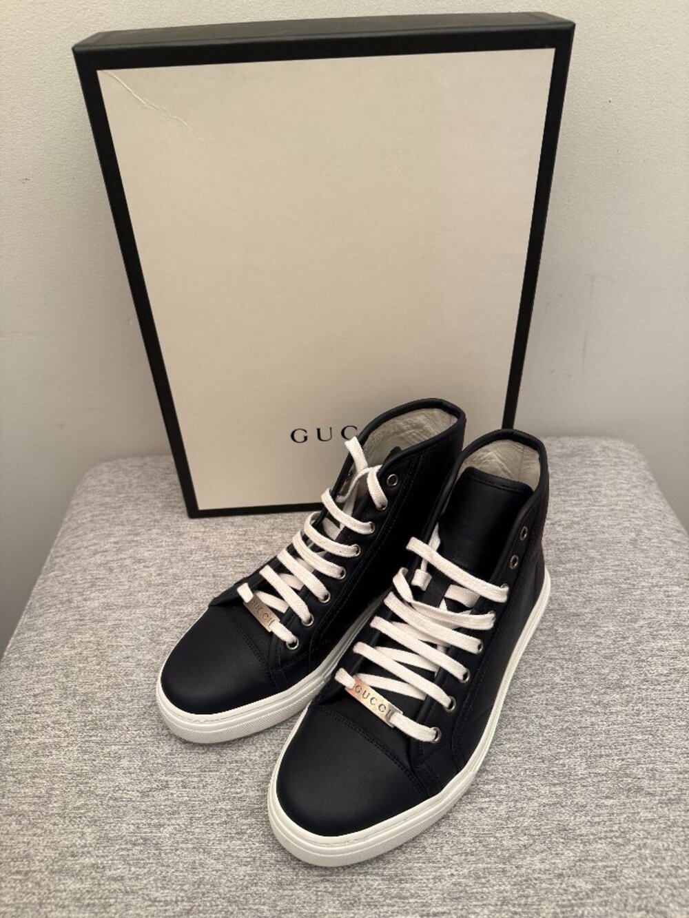 Gucci Leather High Top Sneaker Women's US 6.5